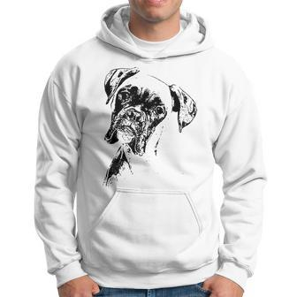 Boxer Dog Face Dog Lovers Boxer Dog Hoodie - Monsterry
