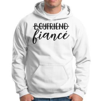 Boyfriend Fiancé Engagement Engaged Couple Matching Hoodie - Monsterry CA