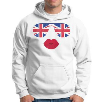 British Sunglasses Lips Flag United Kingdom Flags Uk Hoodie - Monsterry