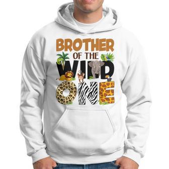 Brother Of The Birthday Wild One Safari Boy Family Matching Hoodie - Thegiftio UK