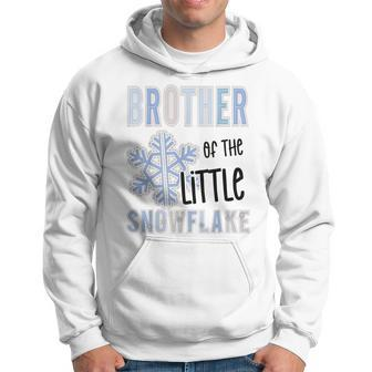 Brother Of Little Snowflake Christmas Winter Baby Shower Boy Hoodie - Thegiftio UK