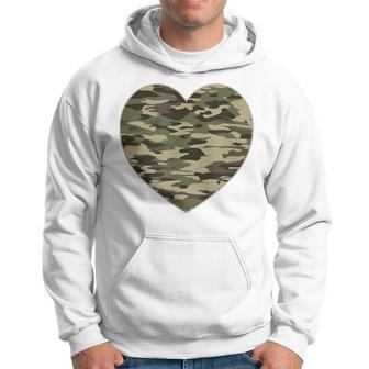 Camo Heart Valentines Day Camoflauge Military Tactical Hoodie - Monsterry DE