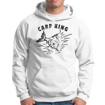 Carp King Carp Fishing Novelty Hoodie - Thegiftio UK