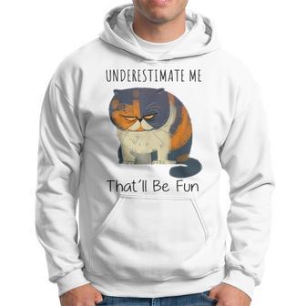 Cat Underestimate Me That'll Be Fun Hoodie - Thegiftio UK