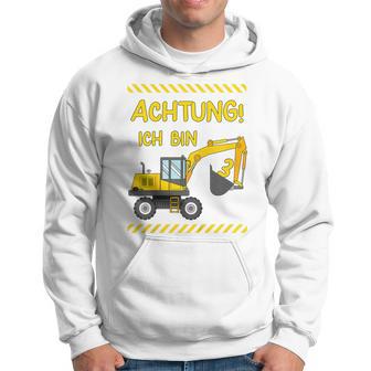 Children's Achtung Ich Bin 3 Jahre Digger 3Rd Birthday Hoodie - Seseable