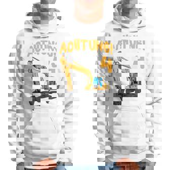 Children's Digger Birthday 'Ich Bin 4 Jahre Bausite' Hoodie - Seseable