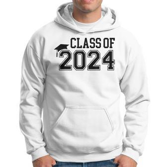 Class Of 2024 High School Senior Graduation Cap Varsity Hoodie - Monsterry