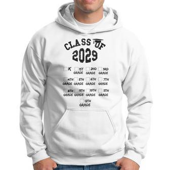 Class Of 2029 Grow With Me With Space For Check Marks Hoodie - Monsterry