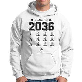 Class Of 2036 Grow With Me With Space For Checkmarks Hoodie - Monsterry