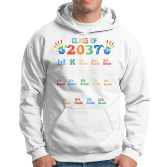 Class Of 2037 Grow With Me Color Handprint Pre-K 12Th Grade Hoodie - Monsterry CA