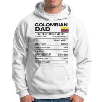 Colombian Dad Nutrition Facts National Pride Fathers Day Hoodie - Thegiftio UK