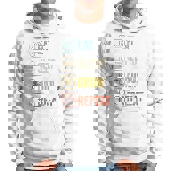 Comer Dormir Tocar Tambores Repetir Tambor Instrumento De Tambor Amante De La Música Sin Mangas Sudadera - Regaloses