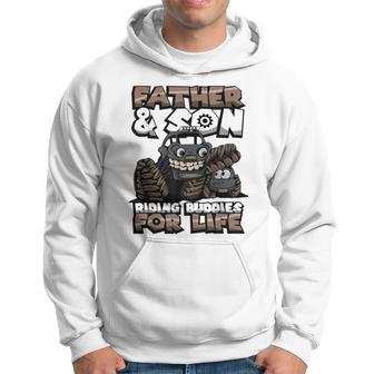 Cool Father And Son Monster Truck Riding Buddies For Life Hoodie - Monsterry