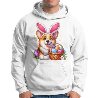 Corgi Bunny Ears Easter Day Cute Dog Puppy Lover Boys Girls Hoodie - Seseable