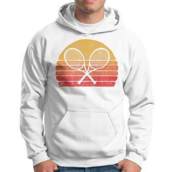 Crossed Tennis Racquet Retro 80S Sun Vintage Hoodie - Monsterry DE