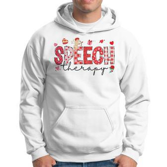 Cupid Heart With Arrow Valentines Day Speech Therapy Slp Hoodie - Seseable
