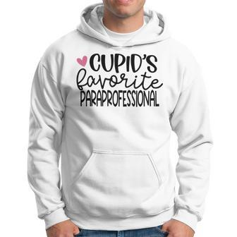 Cupids Favorite Paraprofessional Valentines Day Para Teacher Hoodie - Seseable