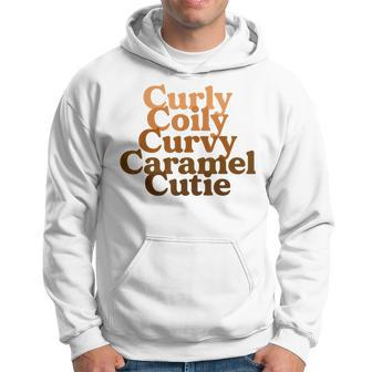 Curly Coily Curvy Caramel Cutie Afro Black Hair Melanin Hoodie - Monsterry UK