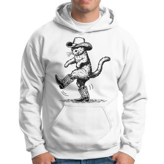 Cute Cat With Cowboy Hat & Boots Cowgirl Western Country Hoodie - Seseable