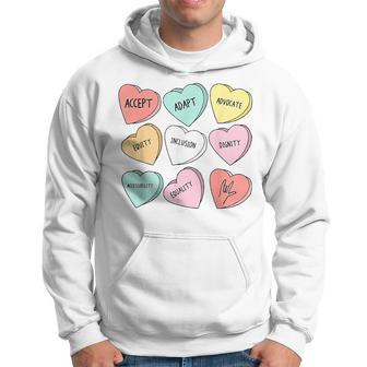 Cute Heart Valentines Day Love Special Education Teacher Hoodie - Seseable
