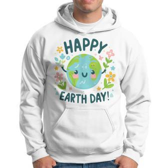 Cute Planet Earth Day Birthday Happy Earth Day 2024 Hoodie | Mazezy UK