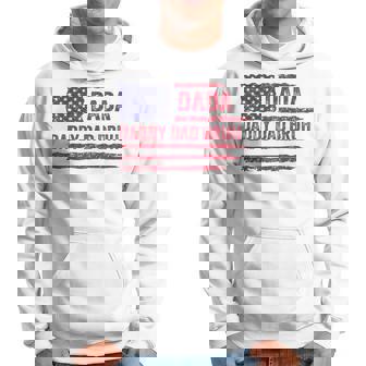 Dada Daddy Dad Bruh American Flag Fathers Day 4Th Of July Hoodie - Seseable