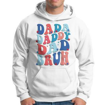 Dada Daddy Dad Bruh Patriotic Dad Fathers Day 4Th Of July Hoodie - Thegiftio UK