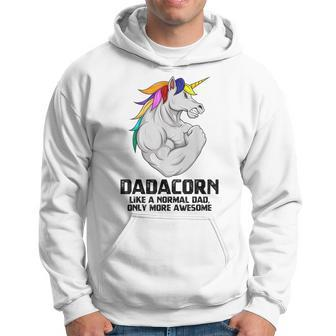 Dadacorn Muscle Dad Unicorn Fathers Day Hoodie - Monsterry