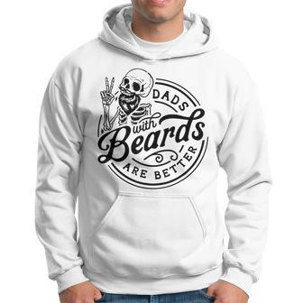 Dad's With Beards Are Better Skeleton Men's Fathers Day Hoodie - Thegiftio UK