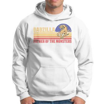 Dadzilla Father Of The Monsters Father's Day Retro Sunset Hoodie - Seseable