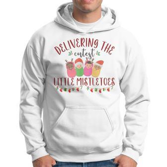 Delivering The Cutest Little Mistletoes Labor Delivery Xmas Hoodie - Monsterry DE