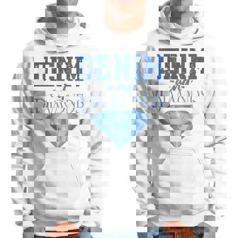 Denim And Diamonds Fashionable Trendy Jeans Hoodie - Thegiftio