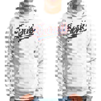 Detroit City Baseball Vintage Varsity Arched Text Detroit Hoodie | Mazezy