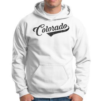 Distressed Baseball Colorado Fan Hoodie - Seseable