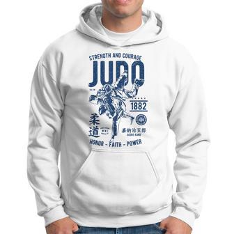 Distressed Judo Clothing Vintage Fighter Boy Judo Hoodie - Thegiftio UK