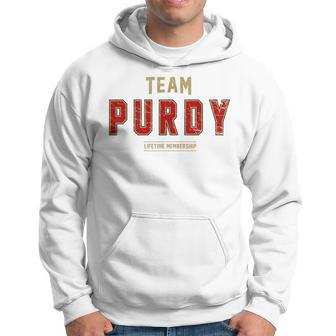 Distressed Team Purdy Proud Family Surname Last Name Hoodie - Seseable