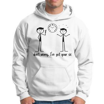 Don't Worry I've Got Your Six Stickman Figures Hoodie - Monsterry UK