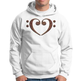 Double Bass Clef Heart Musical Notes Music Lover Bassist Hoodie - Monsterry AU