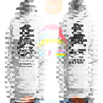 Drapeau De L'ile Maurice France Maurice Chignon Désordonné Sweat à capuche - Cadeauxyz