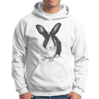 Dutch Rabbit Cute Bunny Sketch Hoodie - Monsterry CA