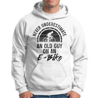 E-Bike Never Underestimate An Old Guy On An Electrical Bike Hoodie - Seseable