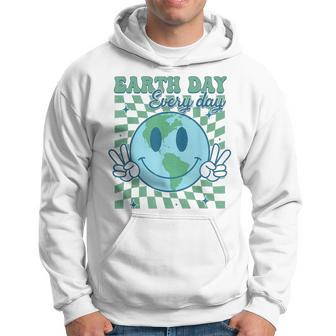 Earth Day Everyday Smile Face Hippie Planet Anniversary Hoodie | Mazezy