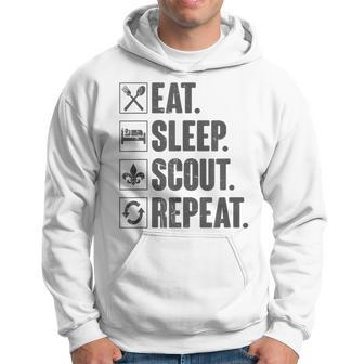 Eat Sleep Scout Repeat Scouting Lover Hoodie - Monsterry