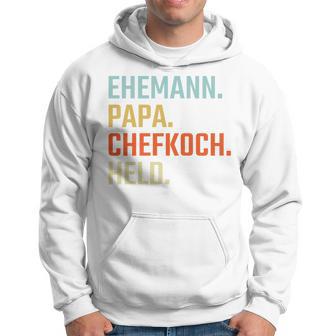 Ehemann Papa Chefkoch Held Geschenk Zumatertag Kapuzenpullover - Geschenkecke