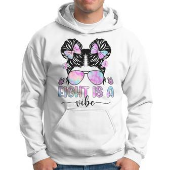 Eight Is A Vibe 8 Year Old Girls 8Th Birthday Hoodie - Seseable