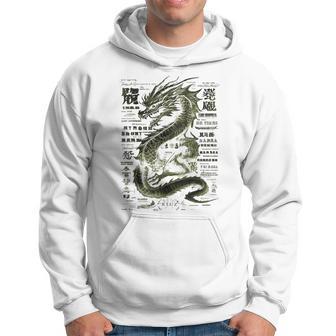 Elegant Chinese Yin And Yang Calligraphy Dragon Hoodie - Thegiftio UK