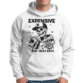 Expensive Difficult And Talks Back Fathers Day On Back Hoodie - Thegiftio UK