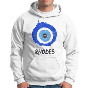 Eye Rhodes Greece Dodecanese Greek Island Rhodes Hoodie - Thegiftio UK
