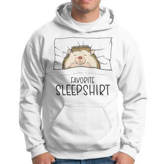 Favorite Sleep Napping Hedgehog Pajama Hoodie - Monsterry
