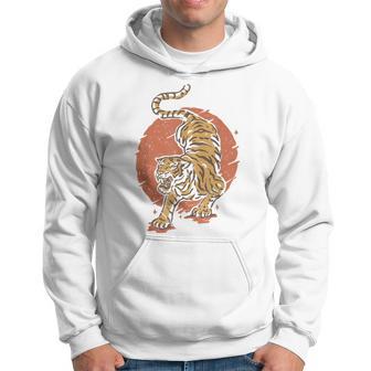 Fearless Japanese Tiger Sun Vintage Hoodie - Monsterry DE